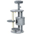 Cat Tree Tower for Indoor Cats 112cm Climbing Kitten Activity Center with Jute Scratching Post Perch Hanging Ball Toy Teasing Rope Dark grey