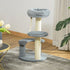 65cm Cat Tree, Cat Tower for Kittens, Small Cat Condo with Sisal Scratching Posts, Hanging Rope, Perches - Grey