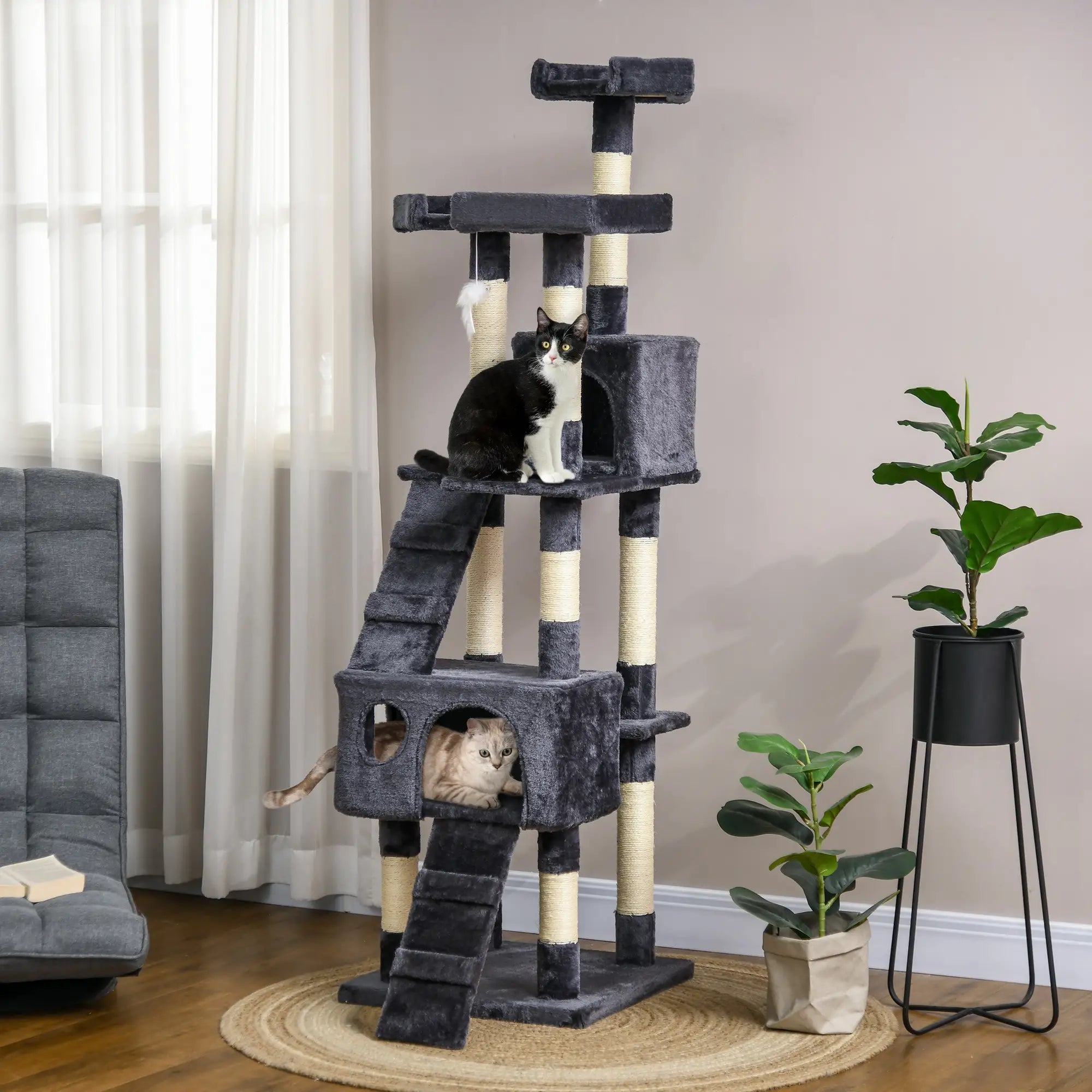 Cat Tree Scratching House, Activity Play Centre