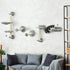 Four-Piece Cat Wall Furniture with Hammock, Perches, Ladder, Scratching Post, Grey