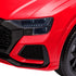Audi RS Q8 Licensed Electric Car for Kids, 6V Kids' Electric Ride on with Remote Control, 7Ah Big Battery, Lights Bluetooth, Music USB MP3, for 3-5 Years Old, Red