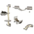 Four-Piece Cat Wall Furniture, with Hammock, Ladder, Platforms, Steps, for Indoor Use - Grey