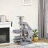 Cat Tree for Indoor Cats Kitten Scratching Post Scratch Scratcher Climb Activity Center Play House Pet Furniture 125cm (Grey)