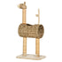 Giraffe-Designed Cat Tree, with Scratching Posts, Cat Tunnel, Toy Ball - Beige