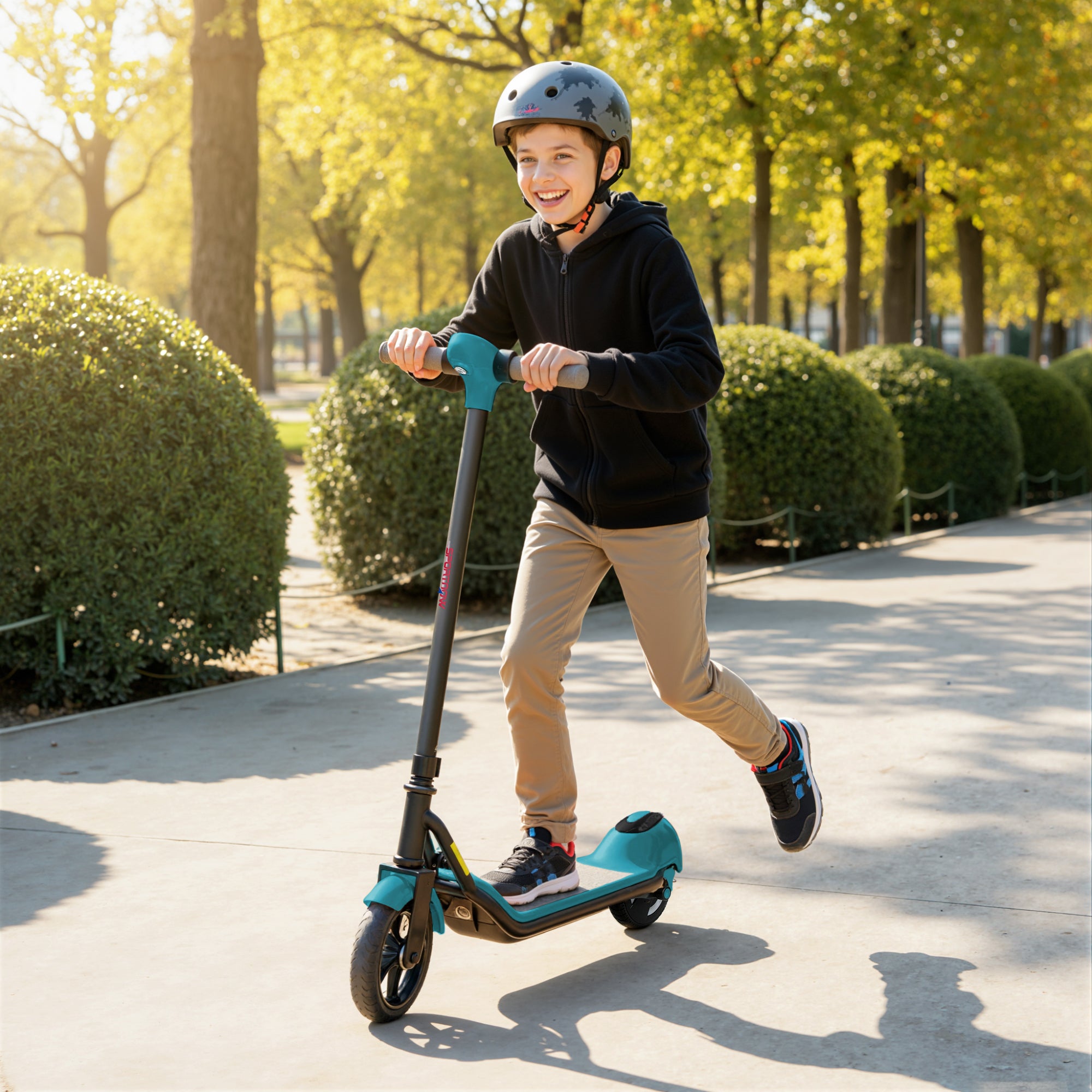 SPORTNOW Electric Scooter, Lightweight E Scooter with LED Display, Green