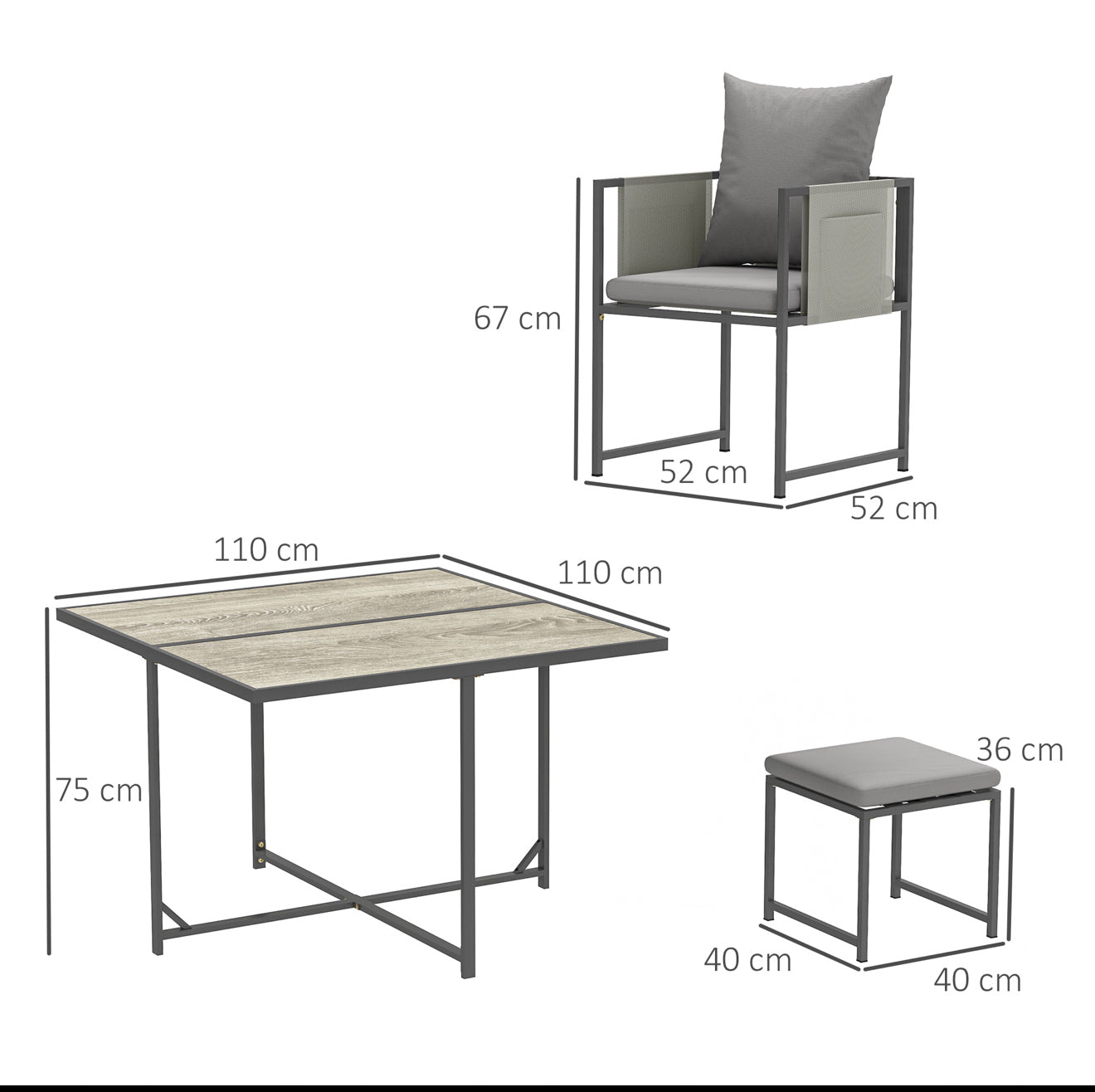 Nine-Piece Steel Frame Garden Dining Set - Grey RAFFLE - THIS WILL CLOSE SUNDAY 24th AUGUST