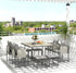Nine-Piece Steel Frame Garden Dining Set - Grey RAFFLE - THIS WILL CLOSE SUNDAY 24th AUGUST