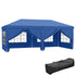 3 x 6 m Garden Pop Up Gazebo, Wedding Party Tent Marquee, Water Resistant Awning Canopy with Sidewalls, Windows, Carry Bag, Blue