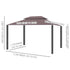 3 x 4m Aluminium Garden Gazebo, Marquee Canopy Shelter Pavilion Party Tent with Nets and Curtains for Garden and Deck, Coffee