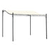 3x3 m Wall Mounted Garden Porch-Black/Cream White