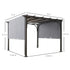 3 x 3(m) Outdoor Pergola, Garden Pergola Gazebo with Adjustable Canopy, Grey