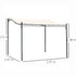 3x3 m Wall Mounted Garden Porch-Black/Cream White
