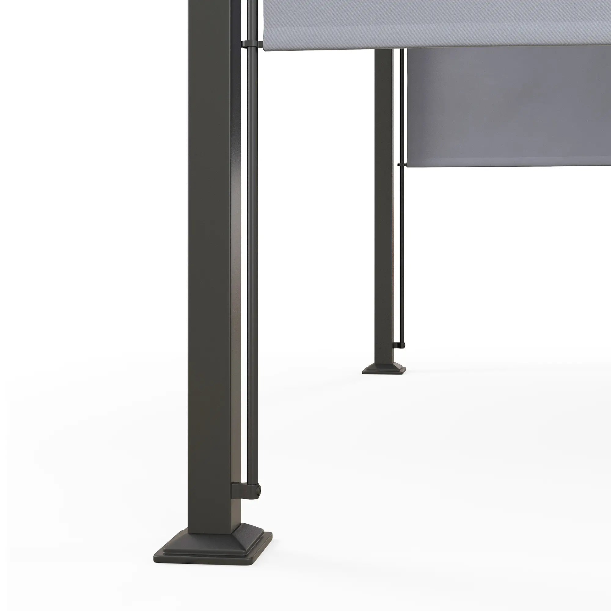3 x 3(m) Outdoor Pergola, Garden Pergola Gazebo with Adjustable Canopy, Grey