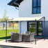 3x3 m Wall Mounted Garden Porch-Black/Cream White