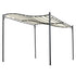 3x3 m Wall Mounted Garden Porch-Black/Cream White