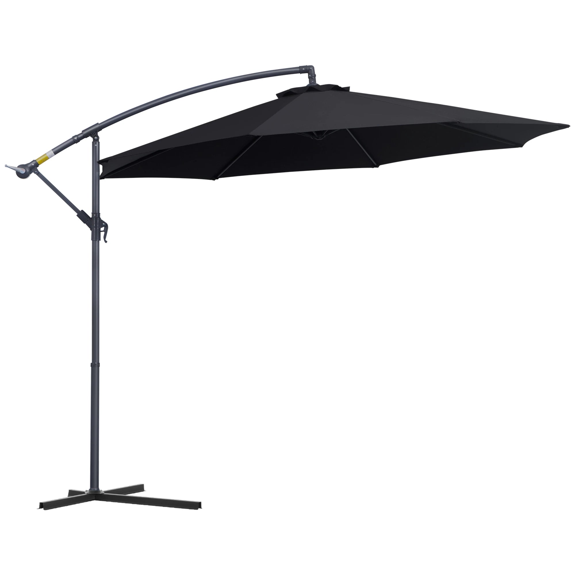 3 m Banana Parasol-Black