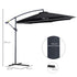 3 m Banana Parasol-Black
