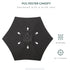 2m Garden Parasol Umbrella, Outdoor Sun Shade with 6 Sturdy Ribs for Balcony, Bench, Garden, Black