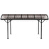 5 x 3(m) Hardtop Gazebo Aluminium Pavilion Carport Garden Shelter Pergola with Polycarbonate Roof, Brown