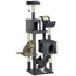 177cm Cat Tree with Scratching Post, Hammock, Cat House - Dark Grey
