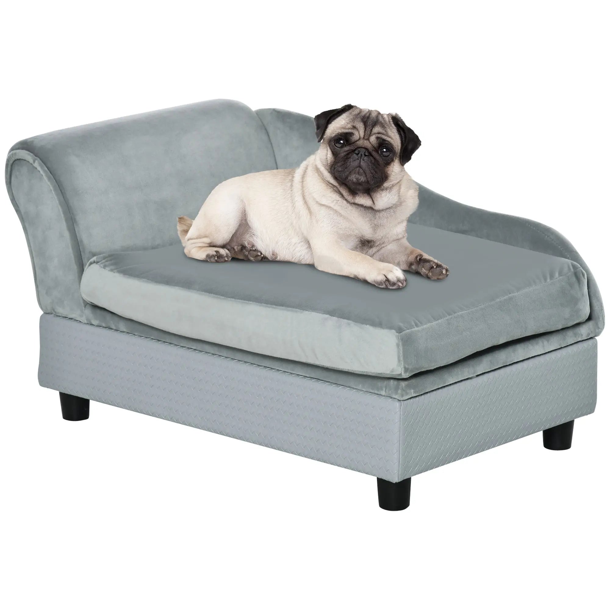 Sofa Chair, with Storage, Cushion, for Small Dogs, Cats - Light Grey