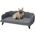 Dog Sofa, Pet Couch Bed for Medium, Large Dogs, with Legs, Cushion - Grey