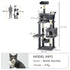 177cm Cat Tree with Scratching Post, Hammock, Cat House - Dark Grey