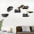 4PCs Wall-Mounted Cat Shelves w/ Scratching Post, Hammock, Nest - Dark Grey