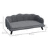 Dog Sofa, Pet Couch Bed for Medium, Large Dogs, with Legs, Cushion - Grey