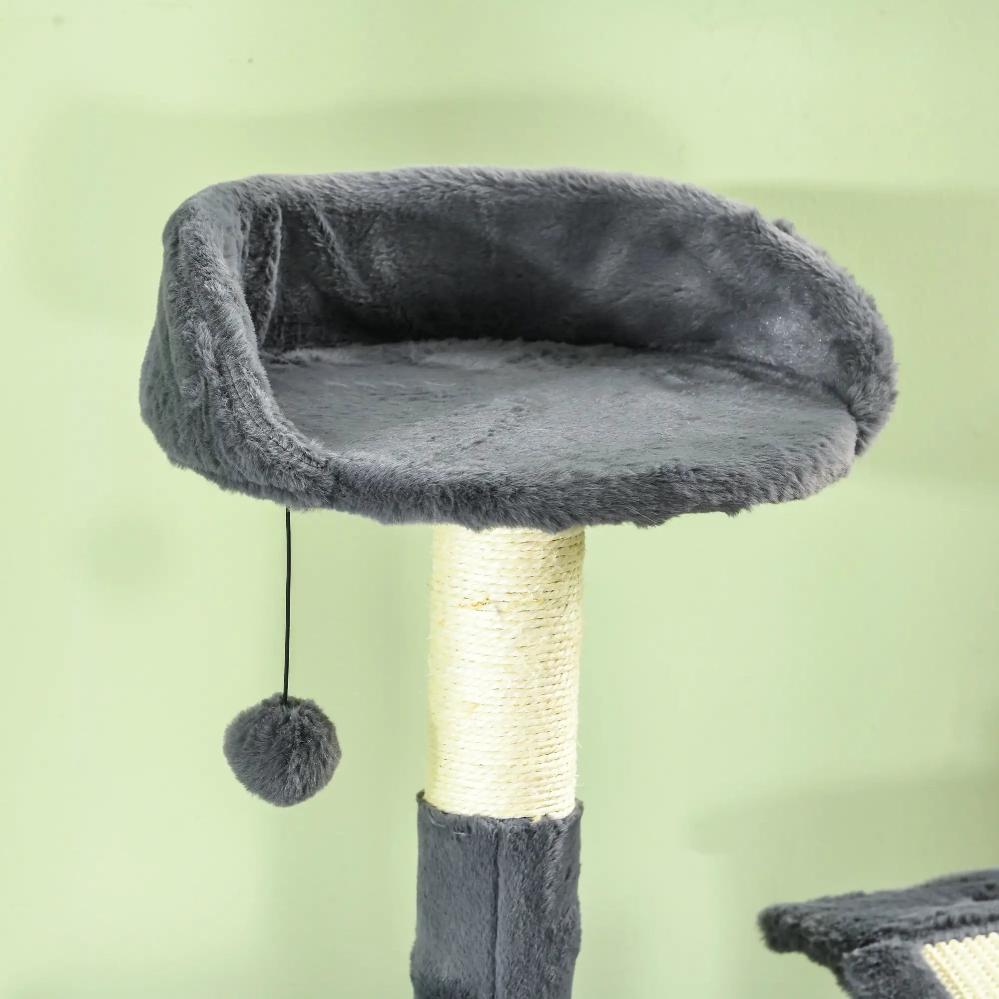 177cm Cat Tree with Scratching Post, Hammock, Cat House - Dark Grey