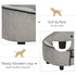 Dog Sofa for XS and S Size Dogs, Pet Chair Bed with Soft Cushion, Cat Sofa Couch with Washable Cover, Wooden Frame, 66.5 x 45 x 35.5 cm, Grey