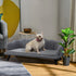 Dog Sofa, Pet Couch Bed for Medium, Large Dogs, with Legs, Cushion - Grey