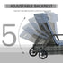 Garden Rattan Furniture Single Sun Lounger Recliner Bed Reclining Chair Patio Outdoor Wicker Weave Adjustable Headrest with Fire Retardant Cushion - Grey