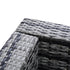 4 Pieces Rattan Garden Furniture Set, Wicker Outdoor Furniture Set with Corner Sofa Loveseat Coffee Table Cushions, Conservatory Furniture Set for Patio Balcony Poolside, Grey
