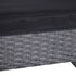 2 Seater Rattan Patio Set W/ Cushions-Grey/Black