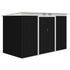 9ft x 4ft Metal Garden Shed, Outdoor Tool House with Foundation Kit, Ventilations and Double Doors, Dark Grey