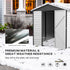 9 x 6FT Metal Outdoor Garden Shed, Galvanised Tool Storage Shed w/ Sloped Roof, Lockable Door for Patio Lawn, Dark Grey