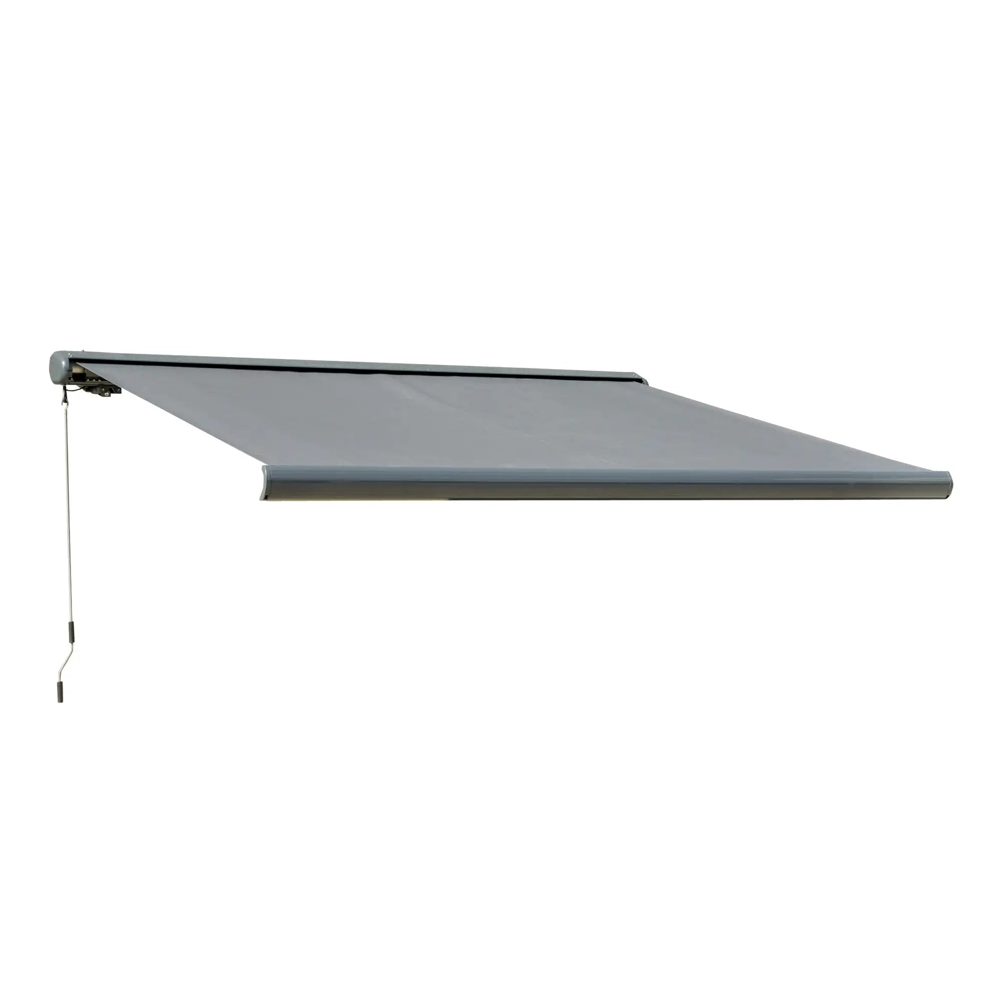 Cassette Electric Manual Awning Door Window Retractable Canopy w/ R/C & LED 300W x 0-250D cm