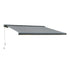 Cassette Electric Manual Awning Door Window Retractable Canopy w/ R/C & LED 300W x 0-250D cm