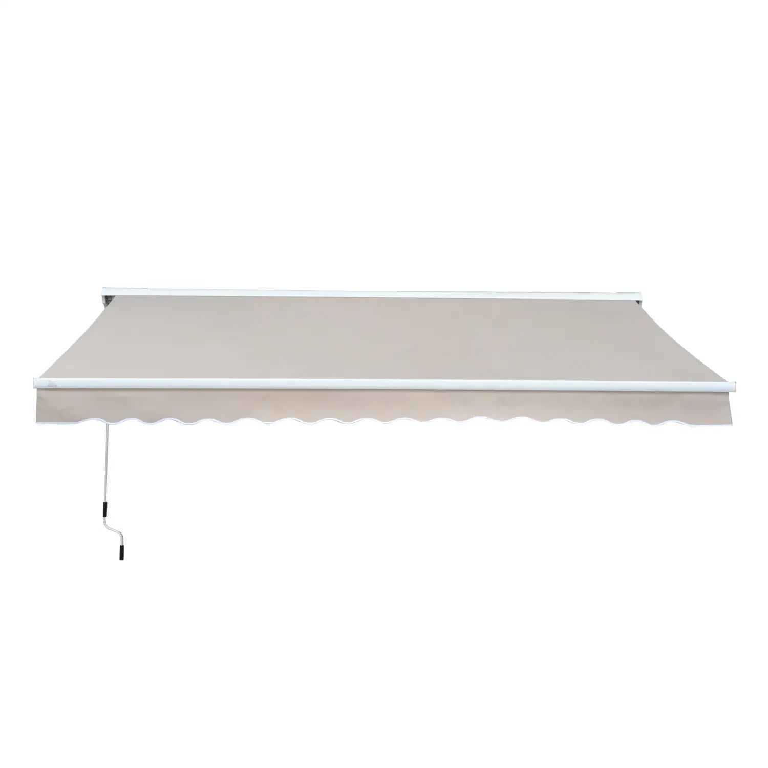 2.95Lx2.5M Retractable Manual/Electric Awning-Cream White/White