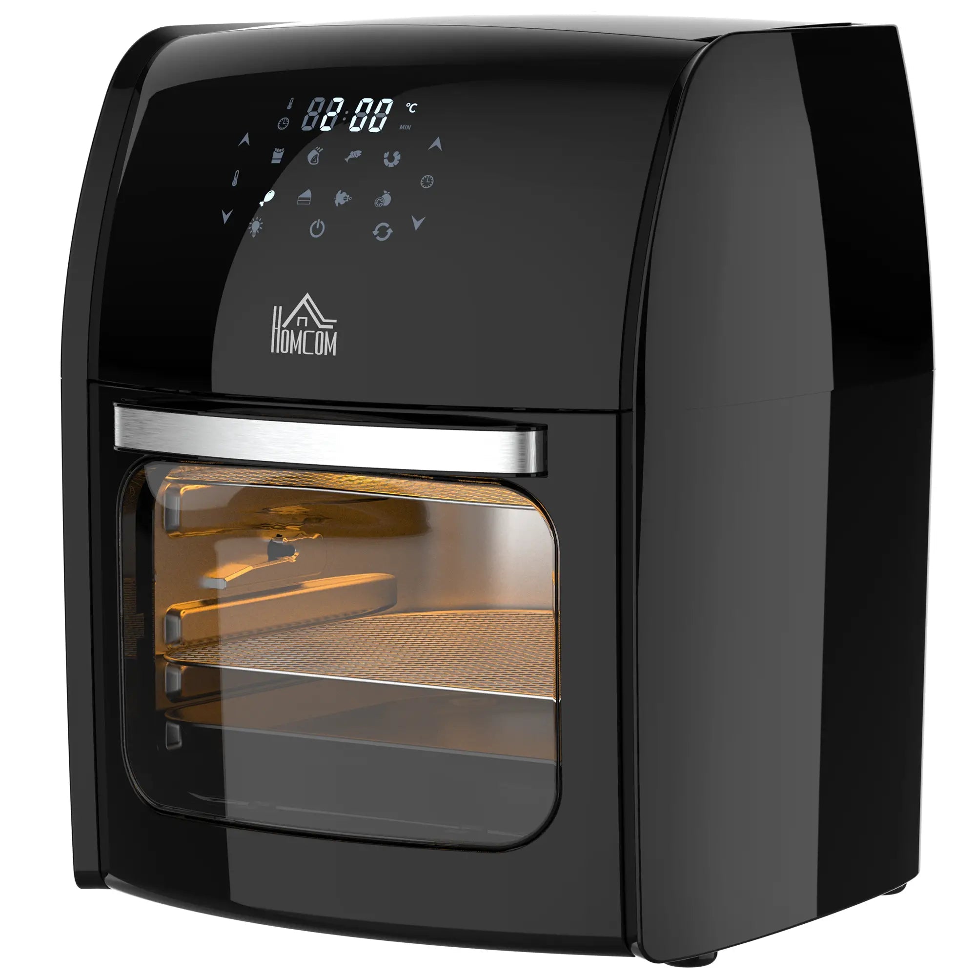 12L 8 in 1 Digital Air Fryer Oven with Roast, Bake, Dehydrate, 8 Preset Modes, Rapid Air Circulation, Timer, Inner Light, Memory Function, 1800W, Dish Wash Accessory, Black 4.9 Bargain Clearance Centre