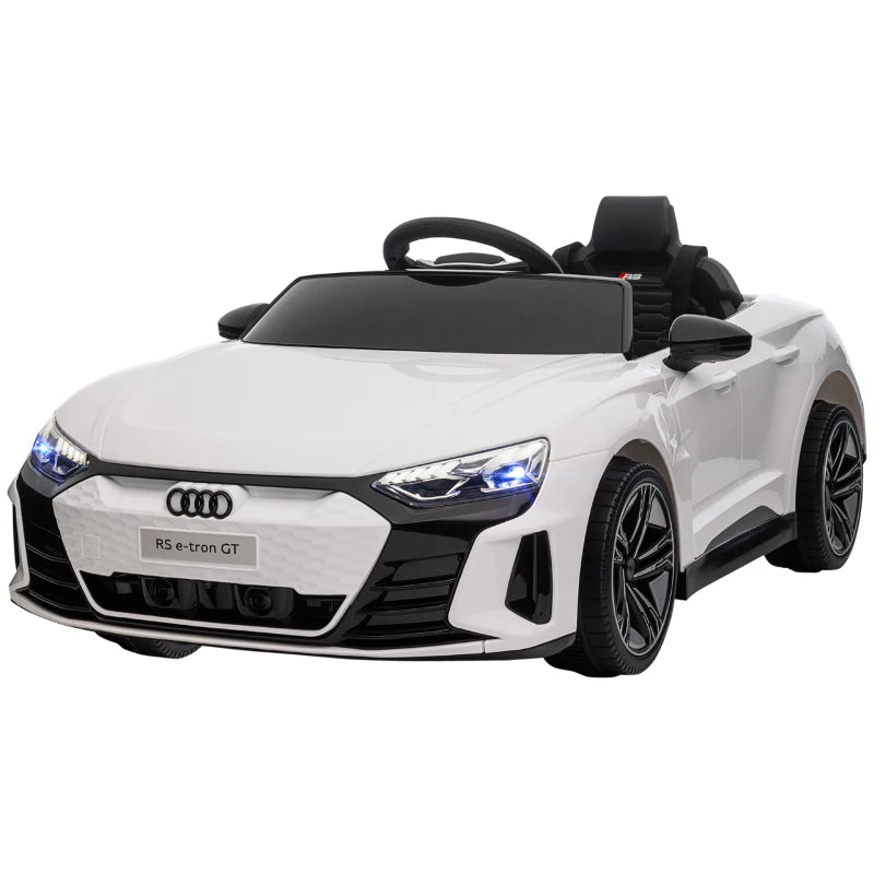 Audi Licensed 12V Kids Electric Ride-On, with Remote Control, Suspension System, Lights, Music, Motor - White