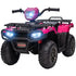 12V Kids Quad Bike with Forward, Reverse Functions, Ride-On ATV w/ Music, LED, Headlights, for Ages 3-5 Years - Pink