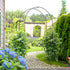 Outdoor Garden Arch, Metal Garden Arbor for Climbing Plants, Roses, Vines, Wedding Arch for Outdoor, 140L x 40W x 240H cm, Black
