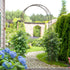 Metal Garden Arch Trellis, Decorative Arbour Archway for Walkway Path Ceremony Wedding Party, 120 x 30 x 226cm