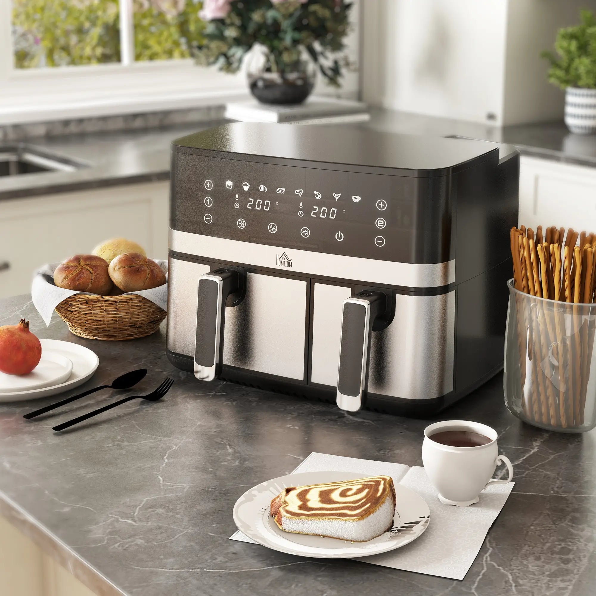 8.5L Dual Basket Air Fryer, with Sync and Multi-Menu Cooking Bargain Clearance Centre