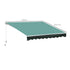 3x2.5 m Sun Shade Canopy Garden Patio Manual Retractable Awning Canopy-Dark Green