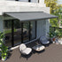 Cassette Electric Manual Awning Door Window Retractable Canopy w/ R/C & LED 300W x 0-250D cm