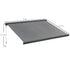 3 x 2.5m Electric Awning with Remote Controller, Aluminium Frame DIY Retractable Awning, UV50+ Sun Shade Canopy for Garden Patio Deck Door Window, Grey