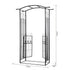 Garden Outdoor Entrance Arch with Door Outdoor Patio Decoration for Rose Trellis Arbour Climbing Plant 131L x 49W x 200Hcm
